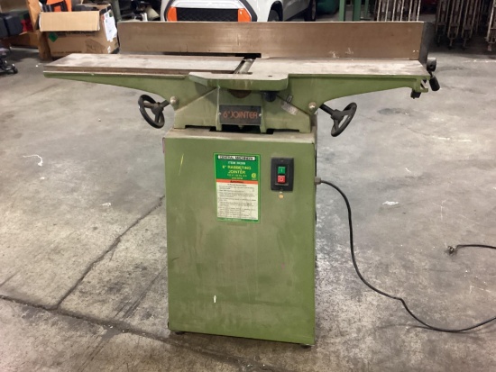 (Inv.133) Central Machinery Model 30289- 6" Rabbeting Jointer, Straight Knife Cutter Head