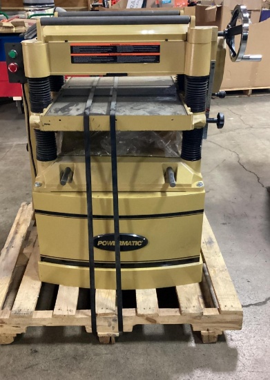 (Inv.143) Powermatic Model 209HH-1 Planer 24" with Helical Head, Sells With 2 Table Extensions, New