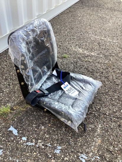 New Unused Equipment Seat with Seatbelt