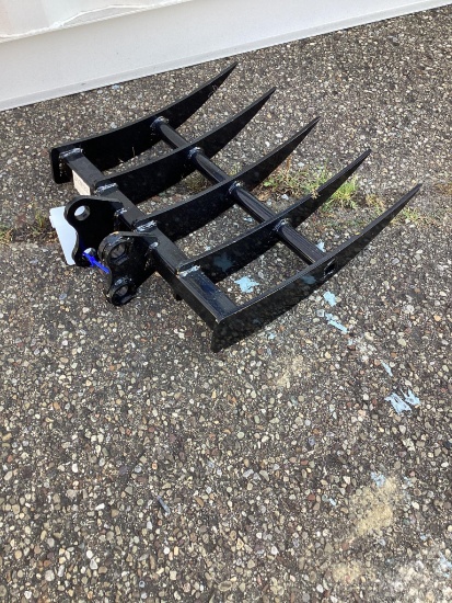 New Unused Miva Mini Excavator Rake Attachment
