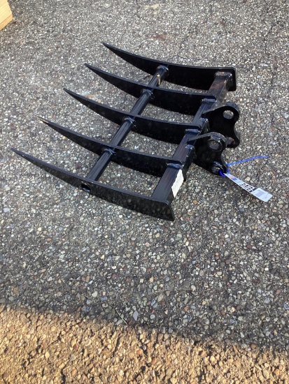 New Unused Miva Mini Excavator Rake Attachment