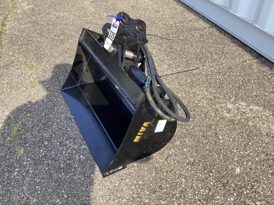 New Unused Miva 24" Hydraulic Tilt Bucket Mini Excavator Attachment