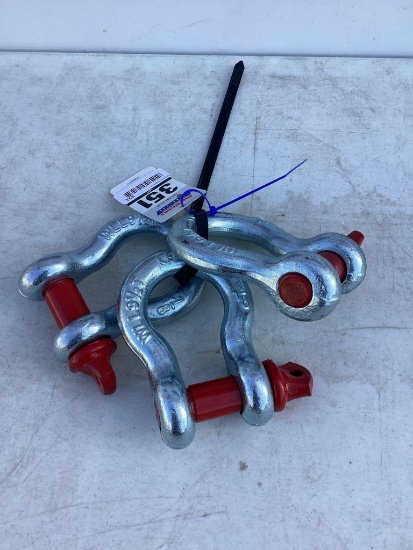 3 New Unused 9 1/2T Shackles 1 1/8 Pin