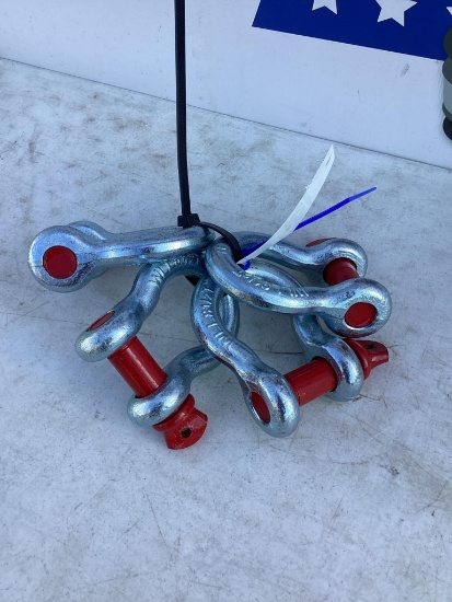 4 New Unused 8 1/2 T Shackles 1" Pin