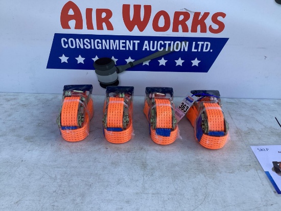 4 New Unused SKLP 2" x 27' Ratchet Tie Downs