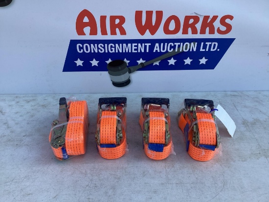 4 New Unused SKLP 2" x 27' Ratchet Tie Downs