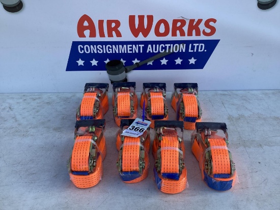 8 New Unused SKLP 2" x 27' Ratchet Tie Downs