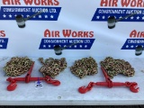 New Unused Diggit Ratchet Binder And Chain Set, 2 Binders, 4 - 20' Chains