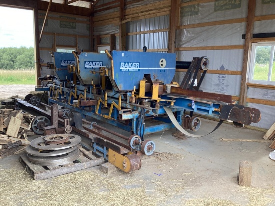 Baker Model BBR-0 Resaw, 3 Head With Return Conveyor, Needs Refurbished