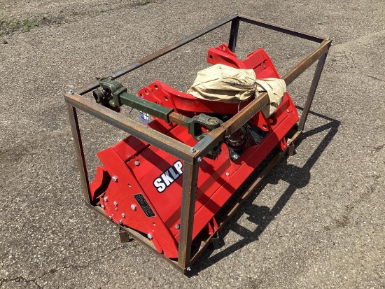 New Unused SKLP Model SK140 Rotary Tiller, 3 Point Hitch