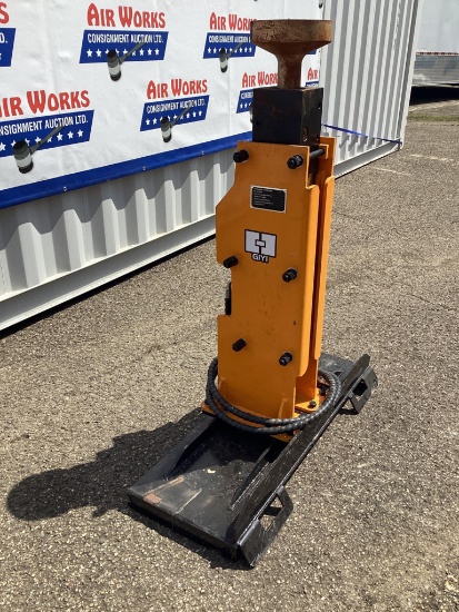 New Unused GIYI Model 680 Post Driver Skid Loader Attachment