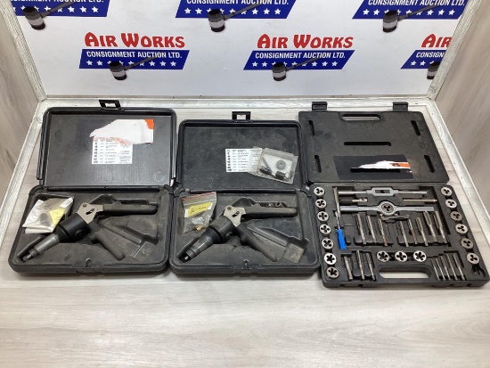 Box Lot, Tap and Die Set, 2 Lawson Hydraulic Installation Tools