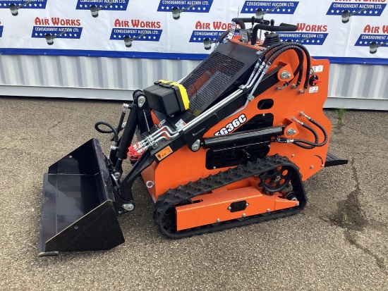 New Unused EGN Model EG360C Skid Loader with 40" Bucket, Aux. Hydraulics, Rubber Tracks, Elec. St...