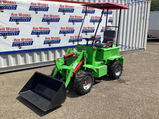 New Unused Traner Model EL45 Electric Wheel Loader with Bucket, LED Lights, Sells with Chargers