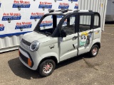 New Unused MECO Model M-F Electric Vehicle, 60 Volt, 4 Door, LED Lights and Turn Signal, Has Damage
