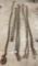 5 Chains, 1 - 10' with 1 Hook, 2- 20' with Hooks, 1 - 20' With 1 Hook, 1 - 12' with 2 Hooks