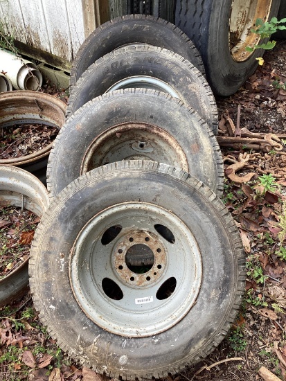 4 Rims And Tires, Comanche Radial A/T LT 225/75R16 Tires