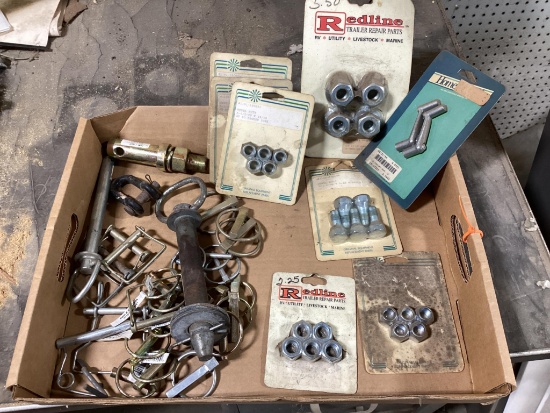 Box Lot, Hitch Pins, Wheel Nuts
