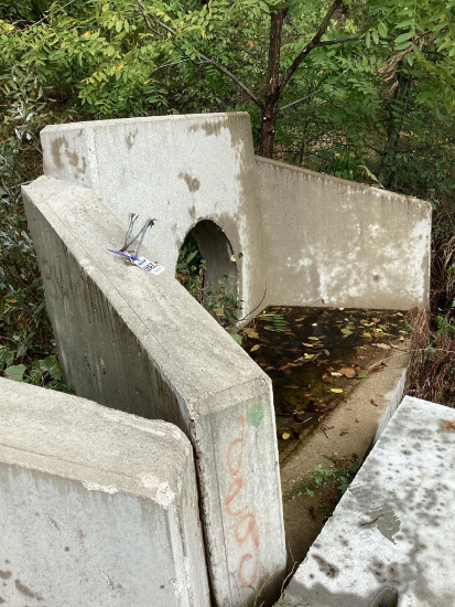 Precast Concrete Spillway, 33" Hole, 15'5" Wide x 77" High x 68" Deep