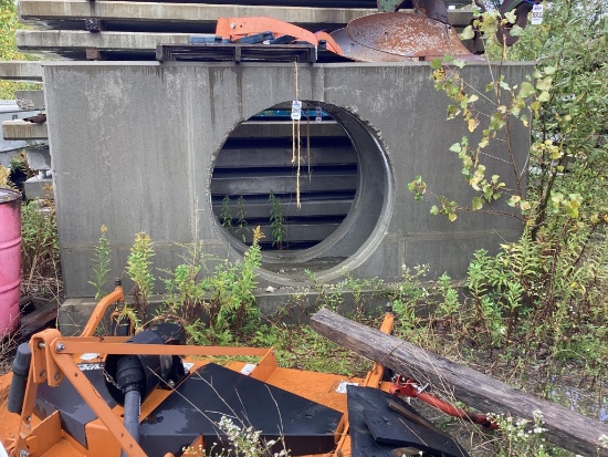 Precast Concrete End Cap, 52" Hole, 132" Wide x 73" High
