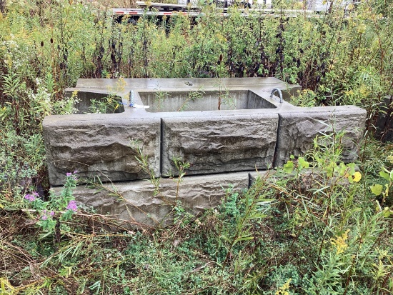 3 Pcs. Precast Concrete Retaining Wall Block, 35" High x 60" Deep x 96" Long