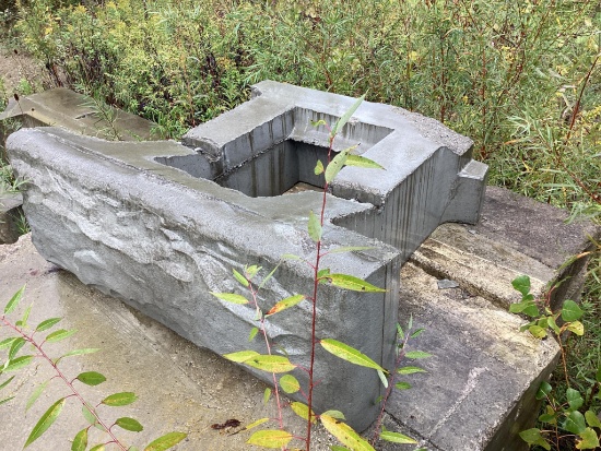 4 Pcs. Prefab Concrete Retaining Wall Block, 19" High x 45" Deep x 48" Long
