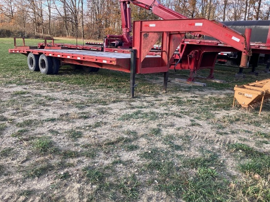 1995 Corn Pro Model 2015 9K 25' Goose Neck Trailer, 18,000 lbs. GVWR, Adjustable Dovetail,