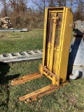 Electric Pallet Stacker, Model St-1510E, 1500 Lbs. Capacity
