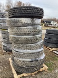 8 Navitrac 11R24.5 Tires Slightly Used Drive Tires