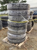 8 Navitrac 11R24.5 Tires Slightly Used Drive Tires