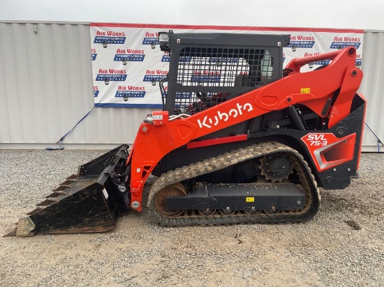 2023 Kubota SVL 75-3 Skid Steer 165hrs SN# 1G14099 75hp Sells w/Bucket