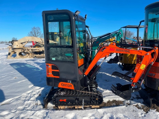 2024 AGT Industrial QH13R Mini Excavator Unused 0hrs SN#QH13R240820000007 Enclosed Cab