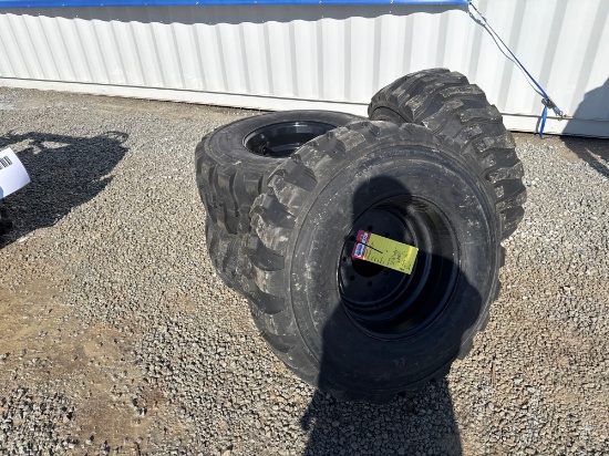 4 - New Skid Steer Tires & Rims - 14.17-5