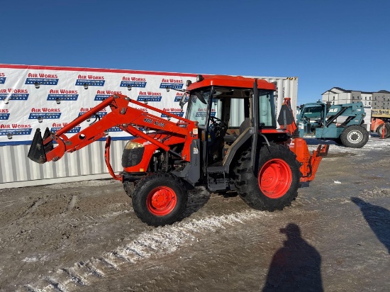 (Inv.51086) Kioti DK45 Tractor Loader Backhoe With Quick Tach, Cab, Heat/AC, 4 Wheel Drive 1010 Hrs