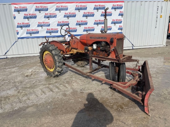 Allis Chalmers "C" Tractor w/Blade - DOES NOT RUN
