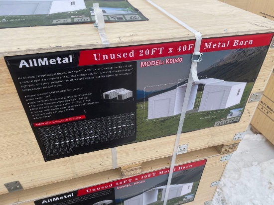 New Unused All Metal K0040 Metal Barn, 20 x 40