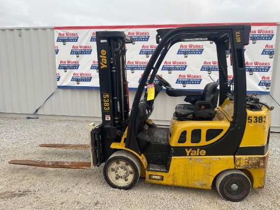 2017 Yale GLC060 Forklift, 12149 hrs., SN C910Vo7820R, 6000#lift 2stg mast LP gas
