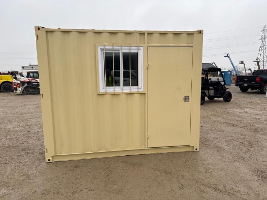 7'x10' Shipping Container w/Window & Side Door