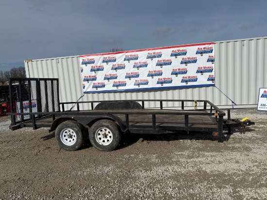 Sure Trac Trailer 7'x16' open trailer with ramps