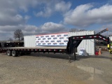 PJ Gooseneck Trailer with beaver and ramps, 8'x35'8