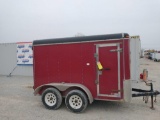2008 United 6'x10' Box Trailer 2 Axles 1 Side Door 2 Rear Doors VIN# 48BTE10258A099481