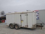 United 7'x14' Box Trailer 2 Axles 1 Side Door 2 Rear Doors