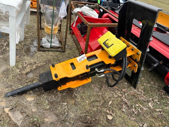 Skid Steer Mounted Hydraulic Hammer