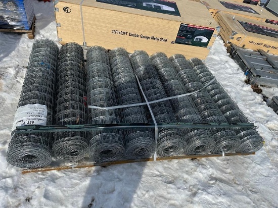 8 ROLLS OF 58" WOVEN WIRE FENCNG