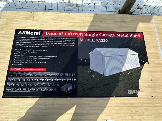 12 x 20 Metal Shed