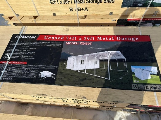 Unused 24ft x 30ft Metal Garage
