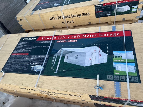 Unused 42 ft. x 30 ft. Metal Garage