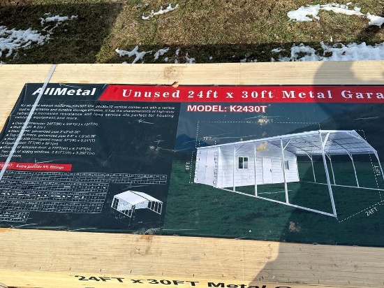 Unused 24 x 30 Metal Garage