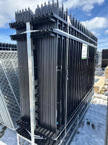 10FT x 7FT Powder Coated Steel Site Fence. Qty of 24 Pcs. Fence panels