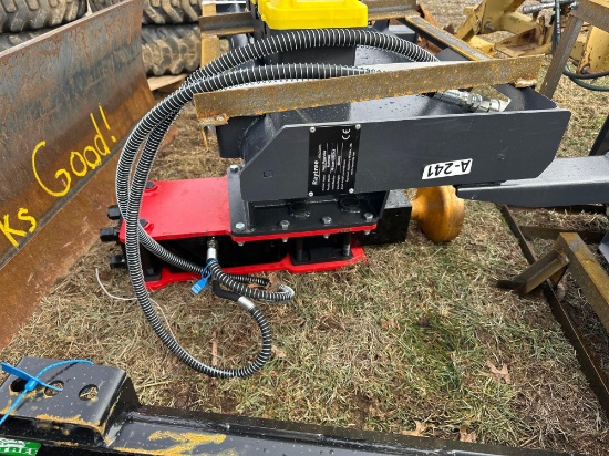 Skid loader mounted post pounder